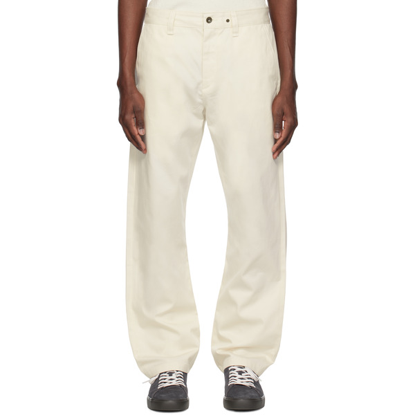  Rag & Bone Off-white Haydon Straight Fit Cotton Chino Trousers 
