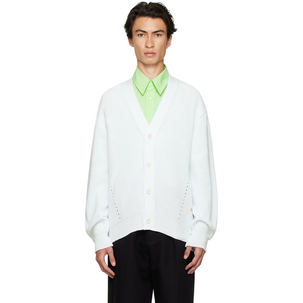  Recto Blue Relaxed-fit Cardigan 