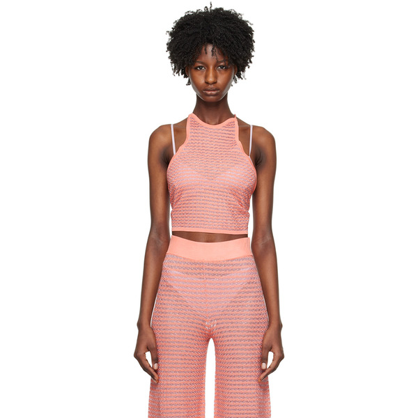  Remain Birger Christensen Orange Self-tie Tank Top 