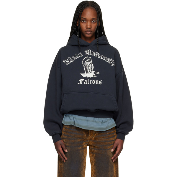  Rhude Black 'collegiate Falcons' Hoodie 