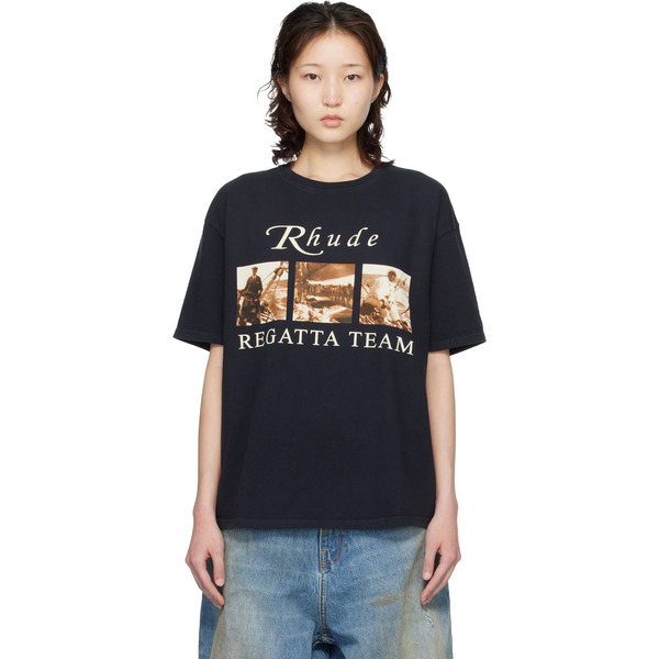  Rhude Black Usvi Regatta Tour T-shirt 