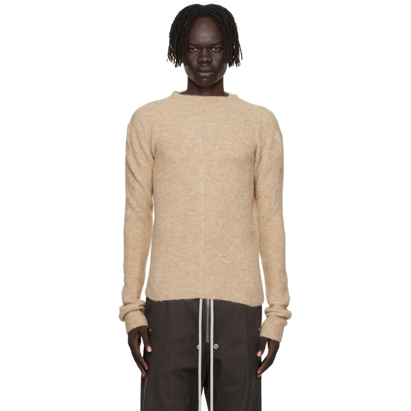  Rick Owens Beige Concordians Headon Pull Sweater 