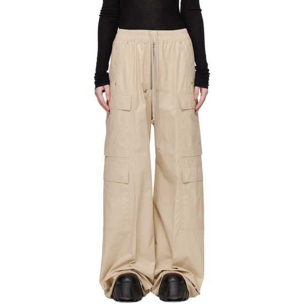  Rick Owens Beige Temple Cargobelas Cargo Pants 