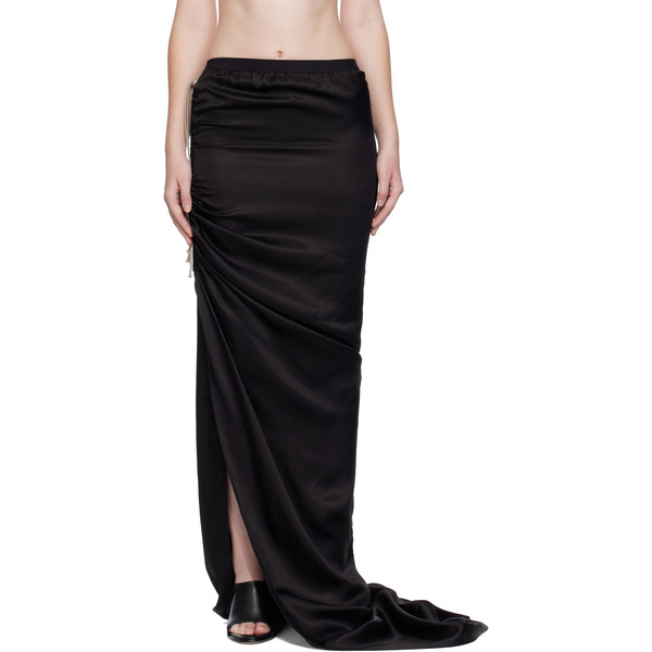  Rick Owens Black Concordians Edfu Maxi Skirt 