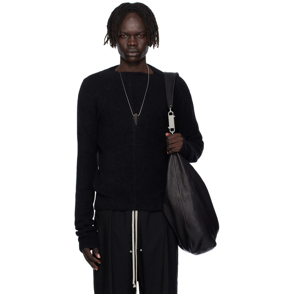  Rick Owens Black Concordians Headon Pull Sweater 