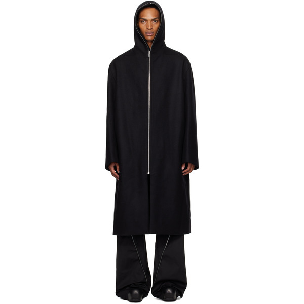  Rick Owens Black Concordians Mac Coat 