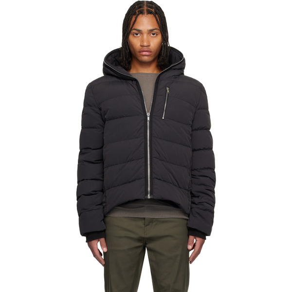  Rick Owens Black Concordians Quilted Down Jacket 