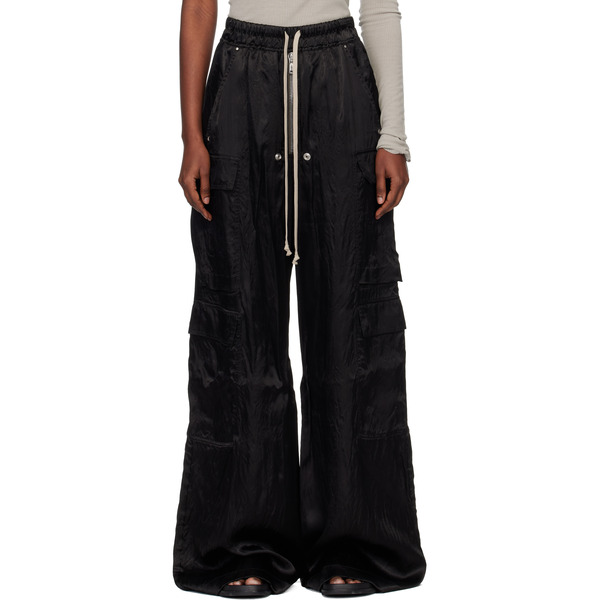  Rick Owens Black Temple Cargobelas Cargo Pants 