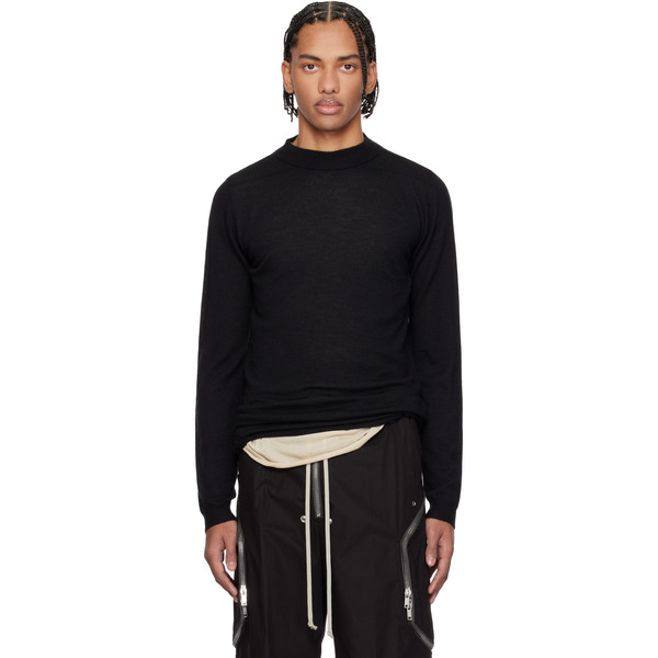  Rick Owens Black Temple Level Lupetto Sweater 