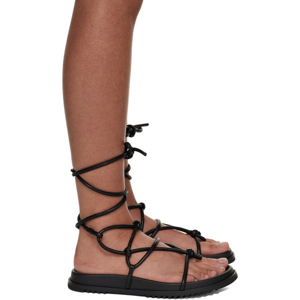  Rick Owens Black Temple Penta Granola Sandals 