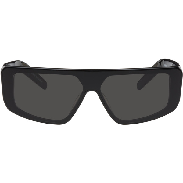  Rick Owens Black Temple Performa Sunglasses 