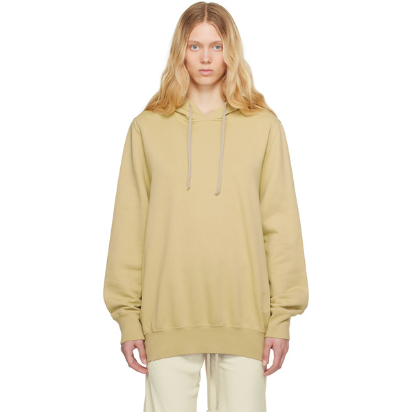  Rick Owens Drkshdw Beige Hollywood Oversized Hoodie 