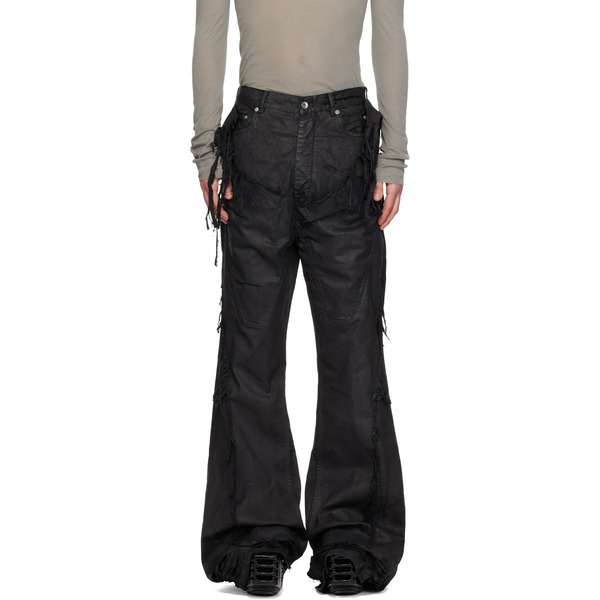  Rick Owens Drkshdw Black Temple Slivered Bootcut Jeans 