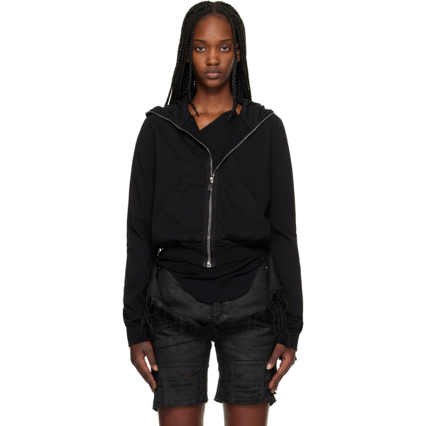  Rick Owens Drkshdw Black Temple Small Hoodie 