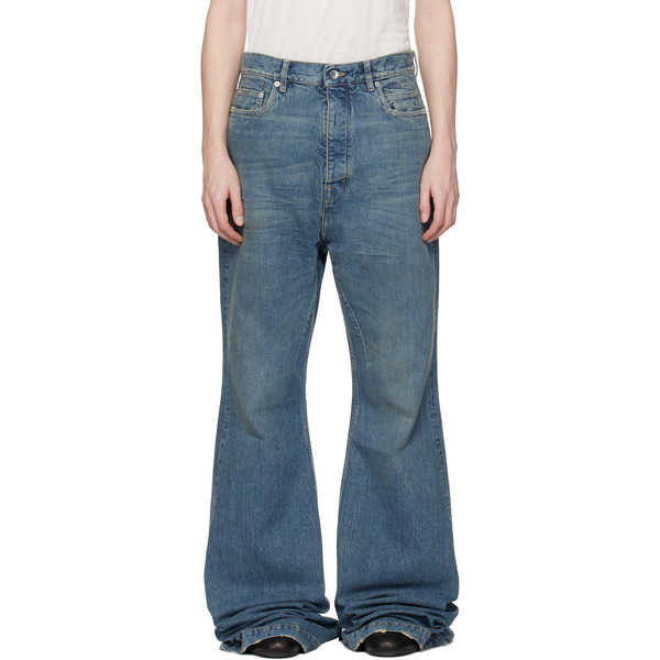  Rick Owens Drkshdw Blue Temple Bolan Bootcut Jeans 
