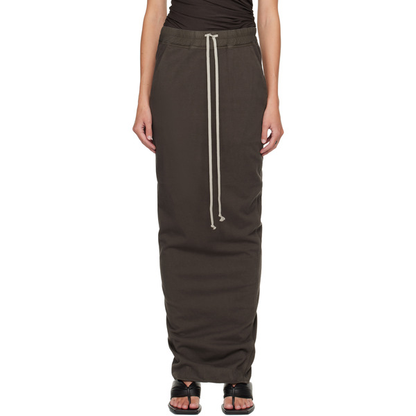  Rick Owens Drkshdw Gray Concordians Pull On Pillar Maxi Skirt 
