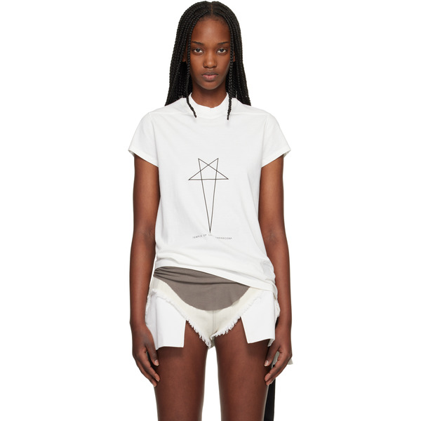  Rick Owens Drkshdw White Temple Small Level T-shirt 