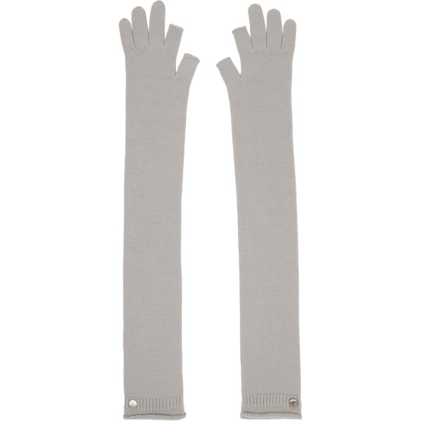 Rick Owens Gray Concordians Rasato Knit Opera Gloves 