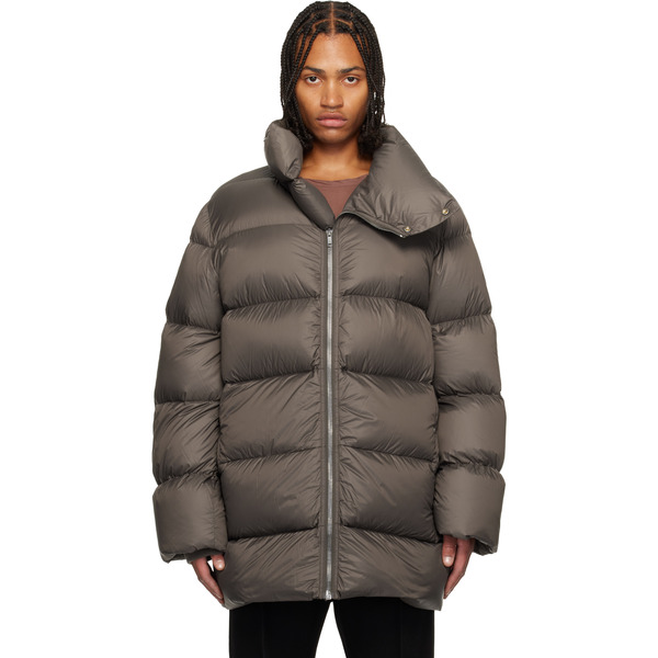  Rick Owens Gray Concordians Turtle Down Coat 
