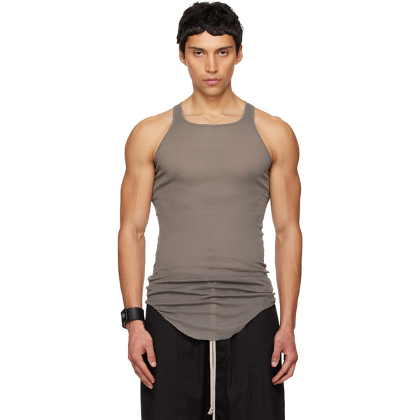  Rick Owens Gray Temple Basic Rib Tank Top 