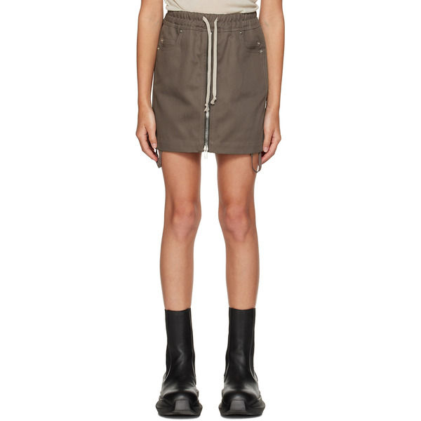  Rick Owens Kids Gray Drawstring Skirt 