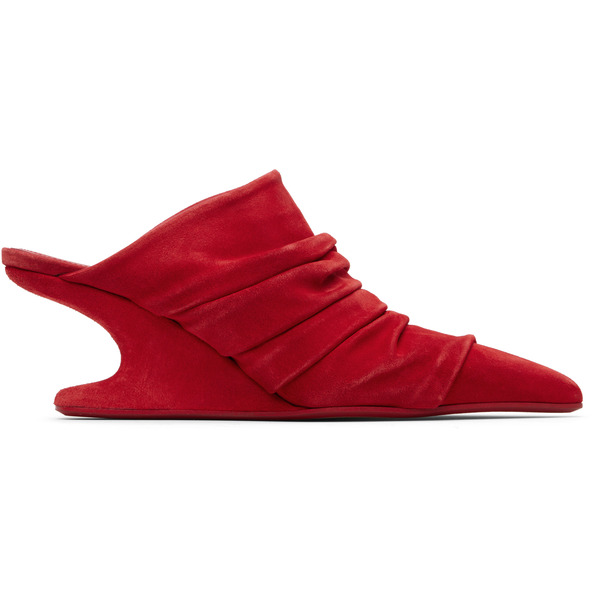  Rick Owens Red Temple Cantilever 6 Sharp Sabot Heels 