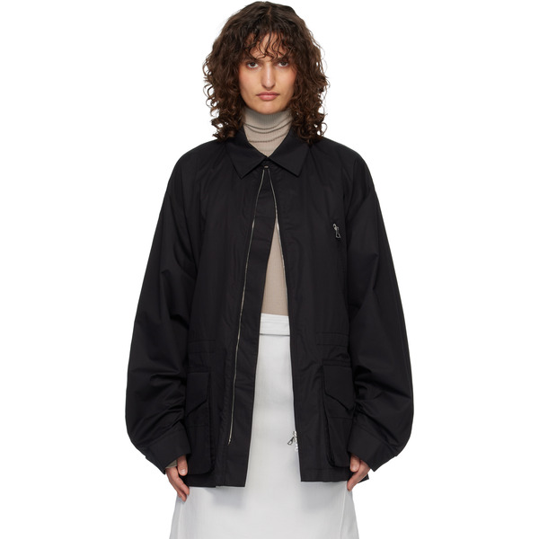  Rier Black Cotton Suit Field Jacket 