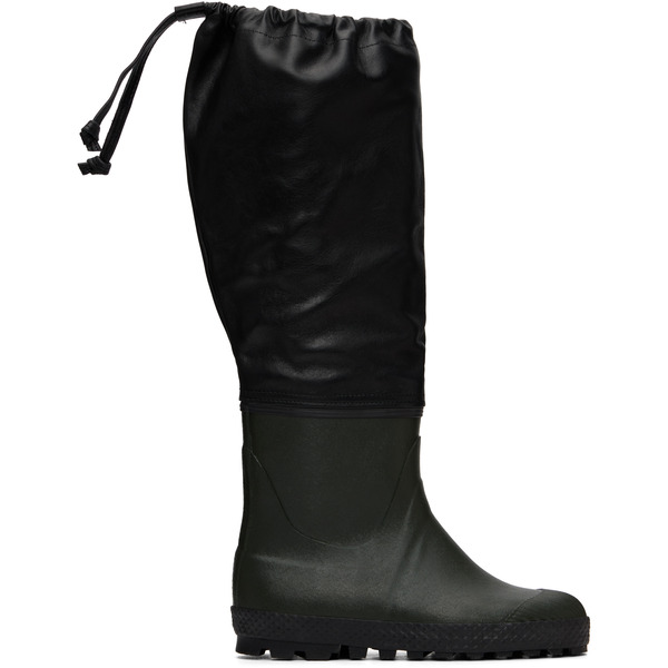  Rier Black & Green Ludwig Reiter Edition Farmer Rain Boots 