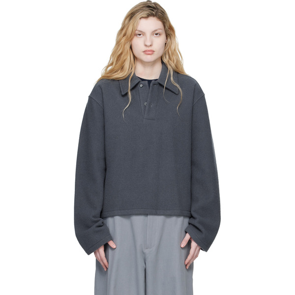  Rier Gray Fleece Polo 