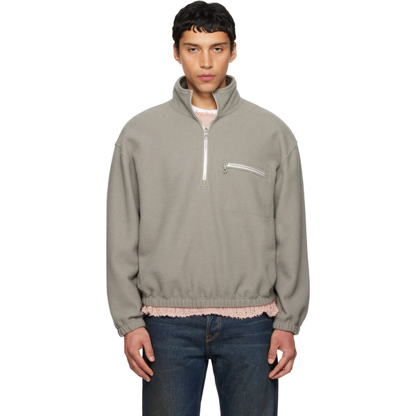  Rier Gray Polar Fleece Sweater 