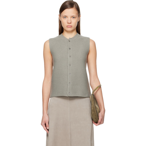  Rier Gray Tyrolean Gilet Cardigan 