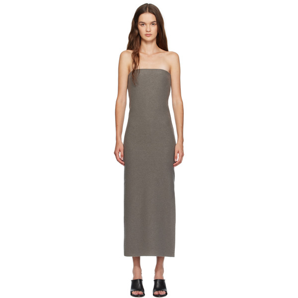  Rier Gray Walker Bustier Midi Dress 