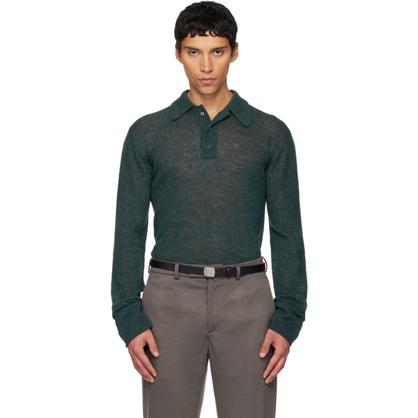  Rier Green Alpaca & Silk Polo 