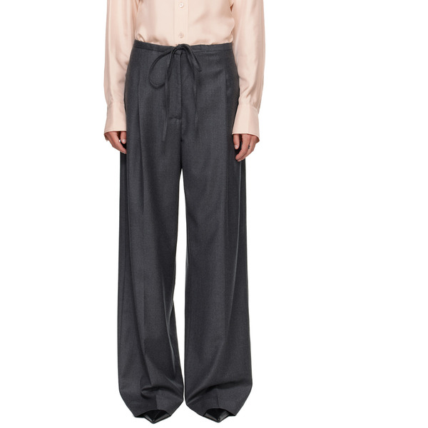  Róhe Gray Relaxed Soft Wool Trousers 