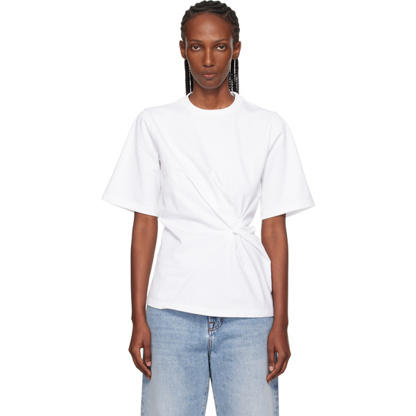  Róhe White Reinvented Twisted T-shirt 