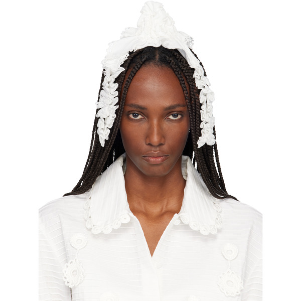  Róisín Pierce Off-white Women Swirl Shoot Woven Hair Clip 