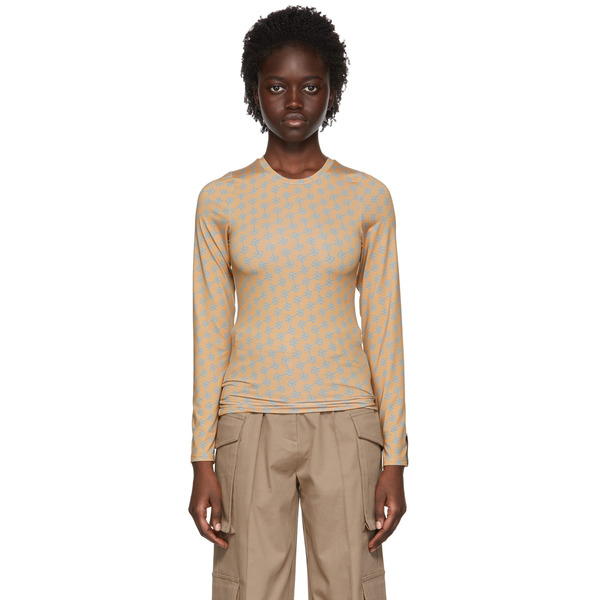 Rokh Brown Polyester T-shirt 