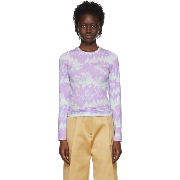  Rokh Purple Polyester T-shirt 