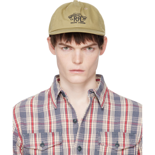  Rrl Beige Ranch Logo Twill Ball Cap 