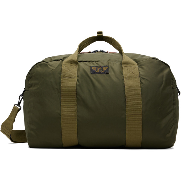  Rrl Khaki Nylon Utility Duffle Bag 