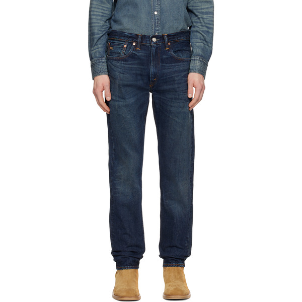  Rrl Navy High Slim Bayview Selvedge Jeans 