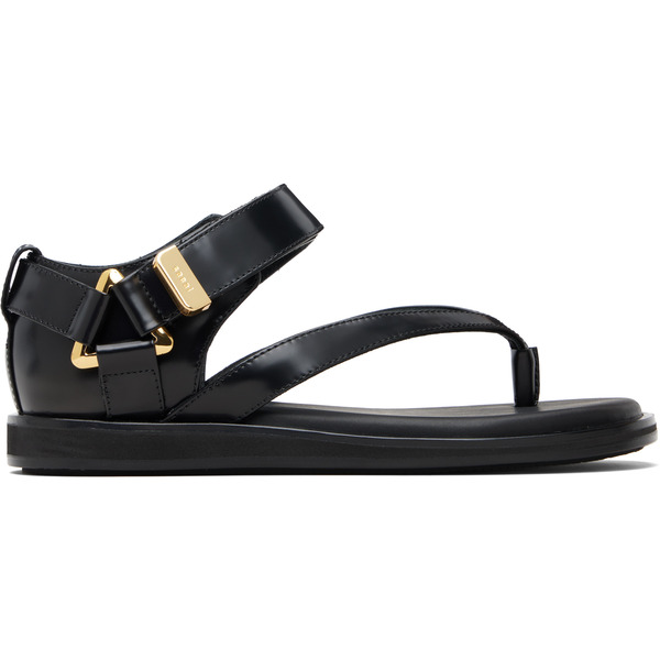  Sacai Black Belted Flip Flop Sandals 