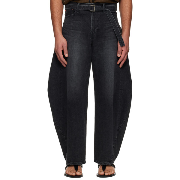  Sacai Black Faded Jeans 