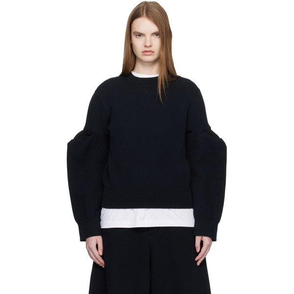 Sacai Black Sponge Sweat Pullover Sweatshirt 