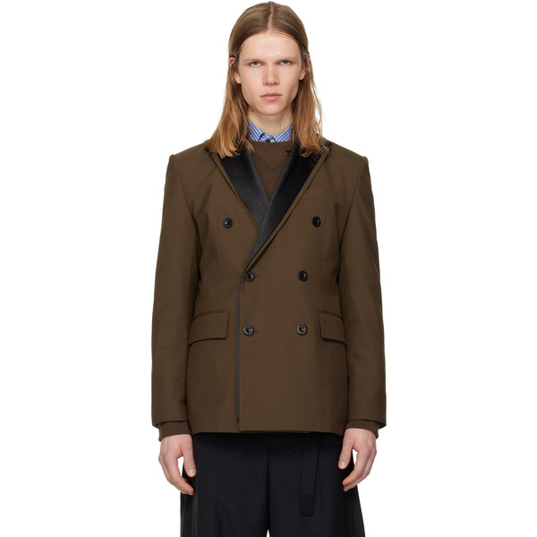  Sacai Brown Suiting Blazer 