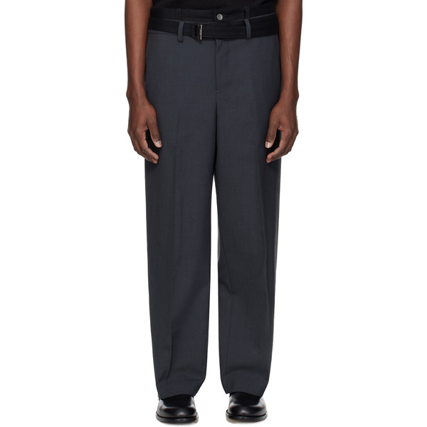  Sacai Gray Suiting & Denim Trousers 