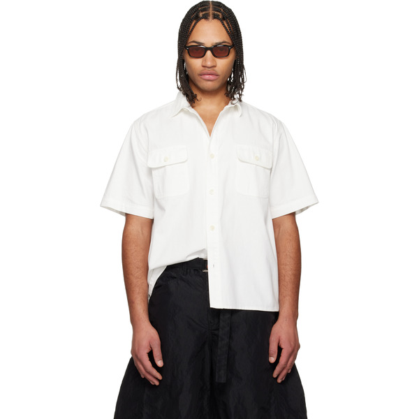  Sacai White Light Weight Denim Shirt 
