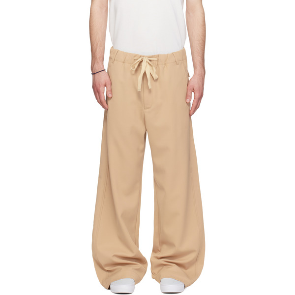  Sanderlak Beige Tailored Drawstring Trousers 