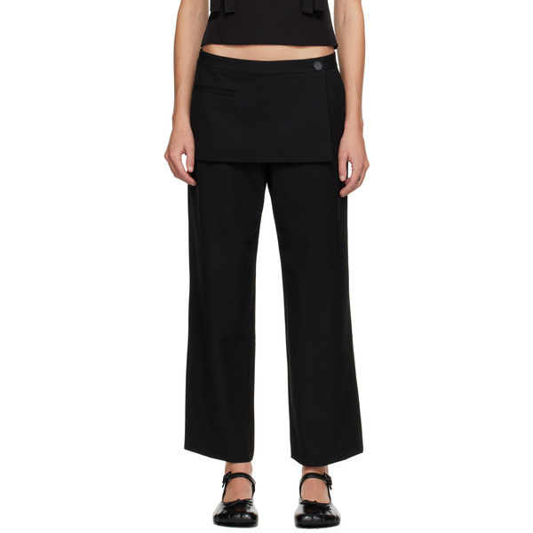  Sandy Liang Black Mott Trousers 
