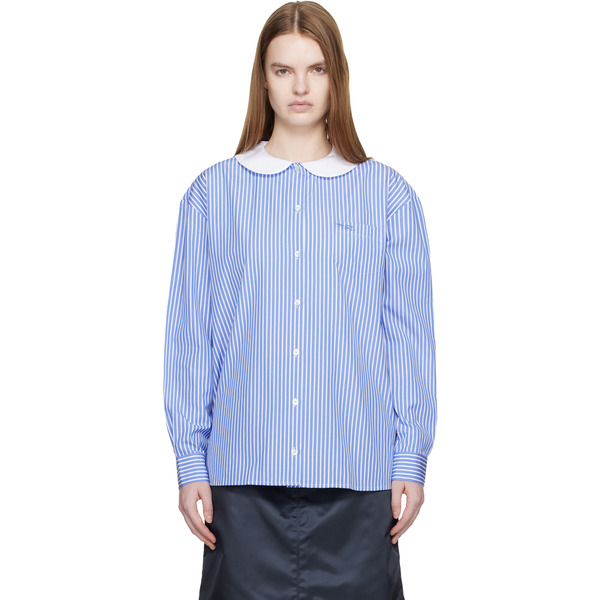  Sandy Liang Blue & White Contessa Shirt 